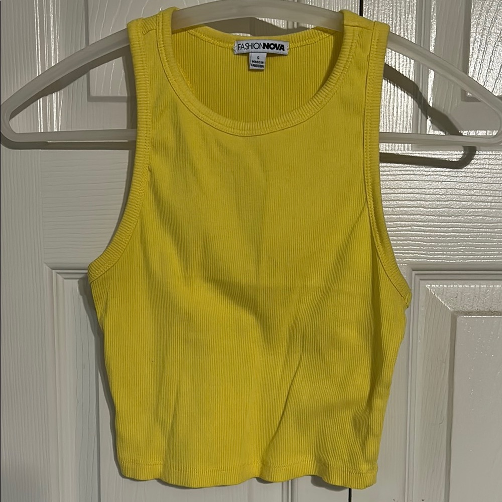 Fashion Nova Sunny Yellow Tank Top